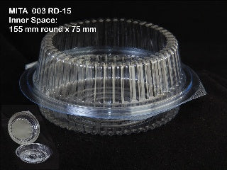 Pvc Cake Box Container 003-RD15 15.5cm*8.5cm  (10 PCS)