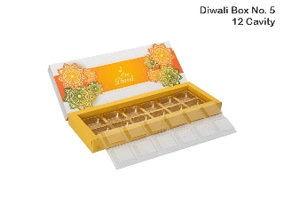 12 Cavity Diwali Box With Cavity & Lid #5 -10 PCS PACK