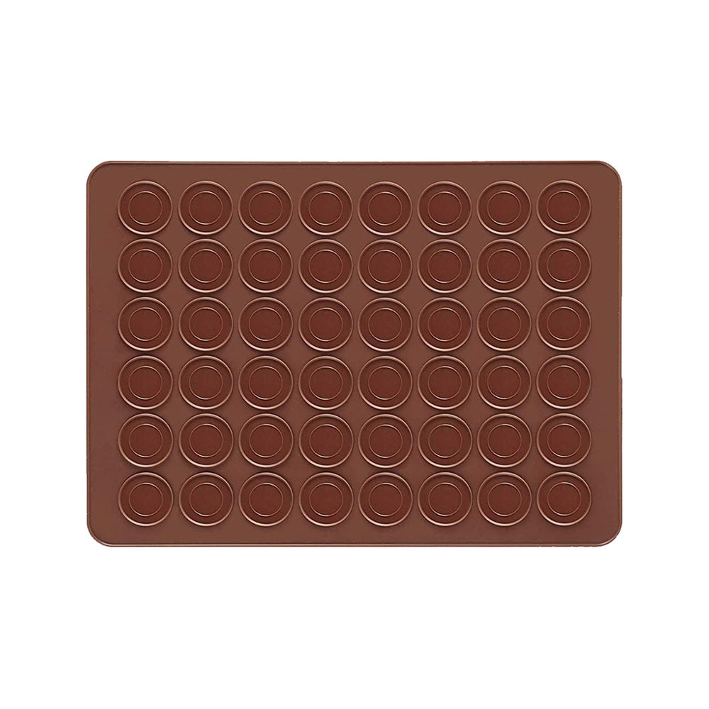 SILICON 48 CAVITY MACROON MAT BROWN
