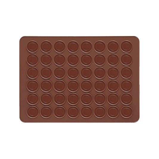 SILICON 48 CAVITY MACROON MAT BROWN