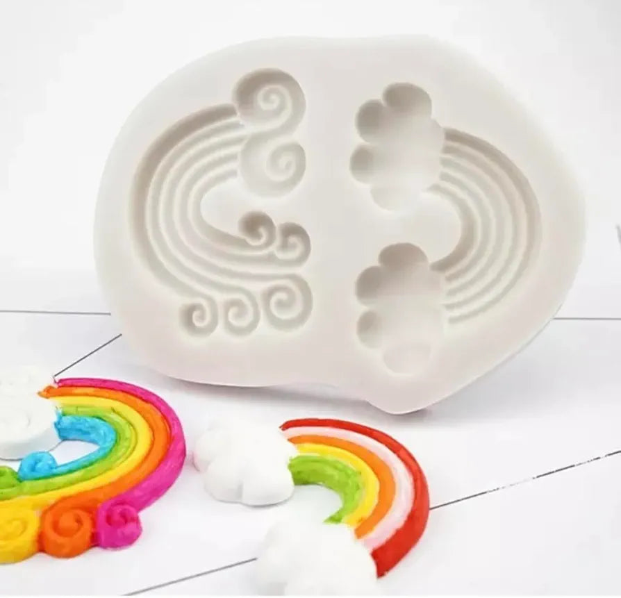 SILICON FONDANT RAINBOW MOULD 2 CAVITY