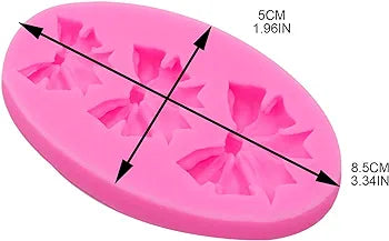 SILICON FONDANT 4 PCS DIFFERENT SIZE BOW MOULD #64