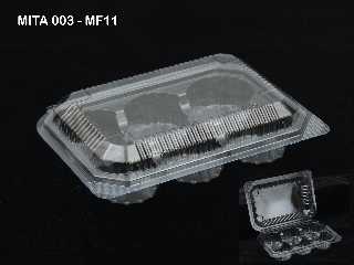 PVC CUP CAKE BOX 6pcs SMALL -10 PCS