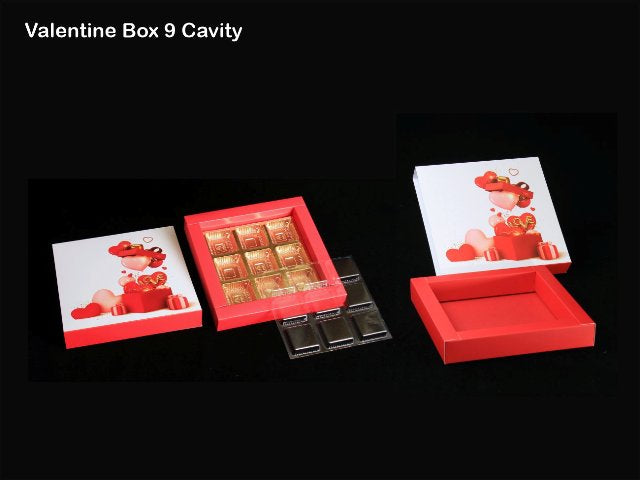9 Cavity Valentine Chocolate Box (10 PCS)