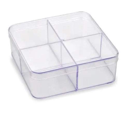 Big Cube Partition Dessert Box (600ml)  pack of 9