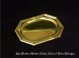 D-13 Metalised Gold Dish Rectangular 5 PCS PACK