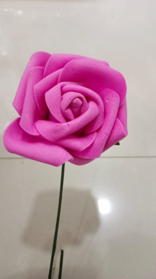Rose  Pink Foam Artificial Flower-10 pcs pack