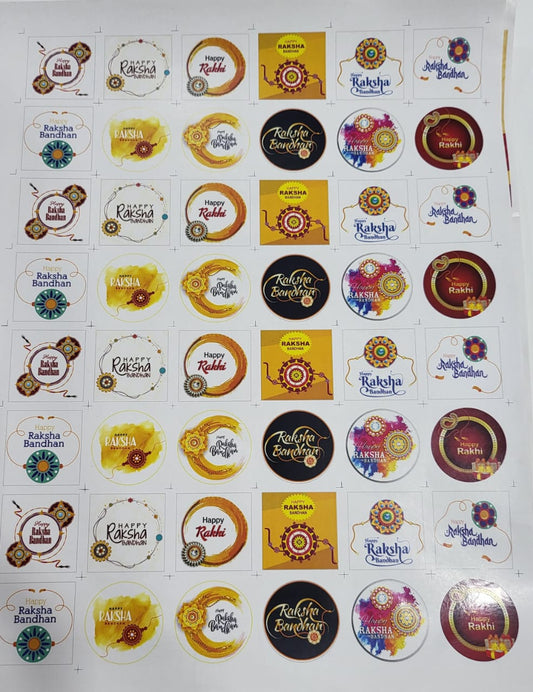 Rakshabandhan Cavity Chocolate Sticker 56 pcs