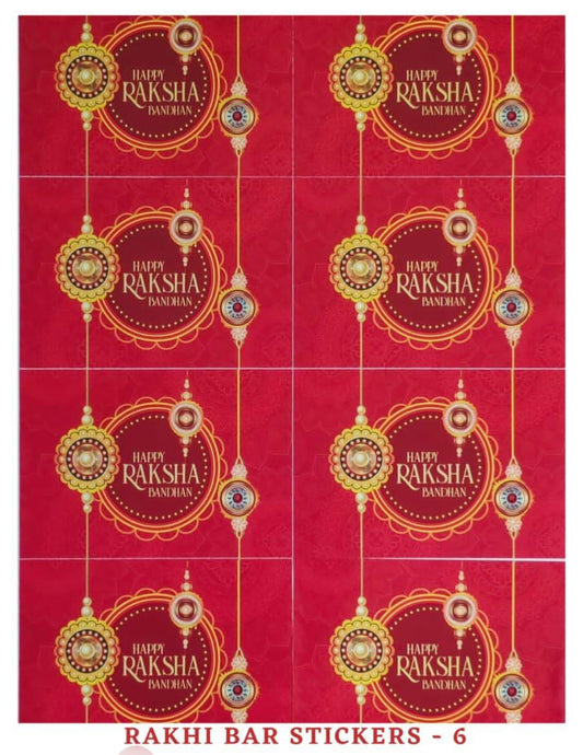 Rakshabandhan Sticker 8pcs Red