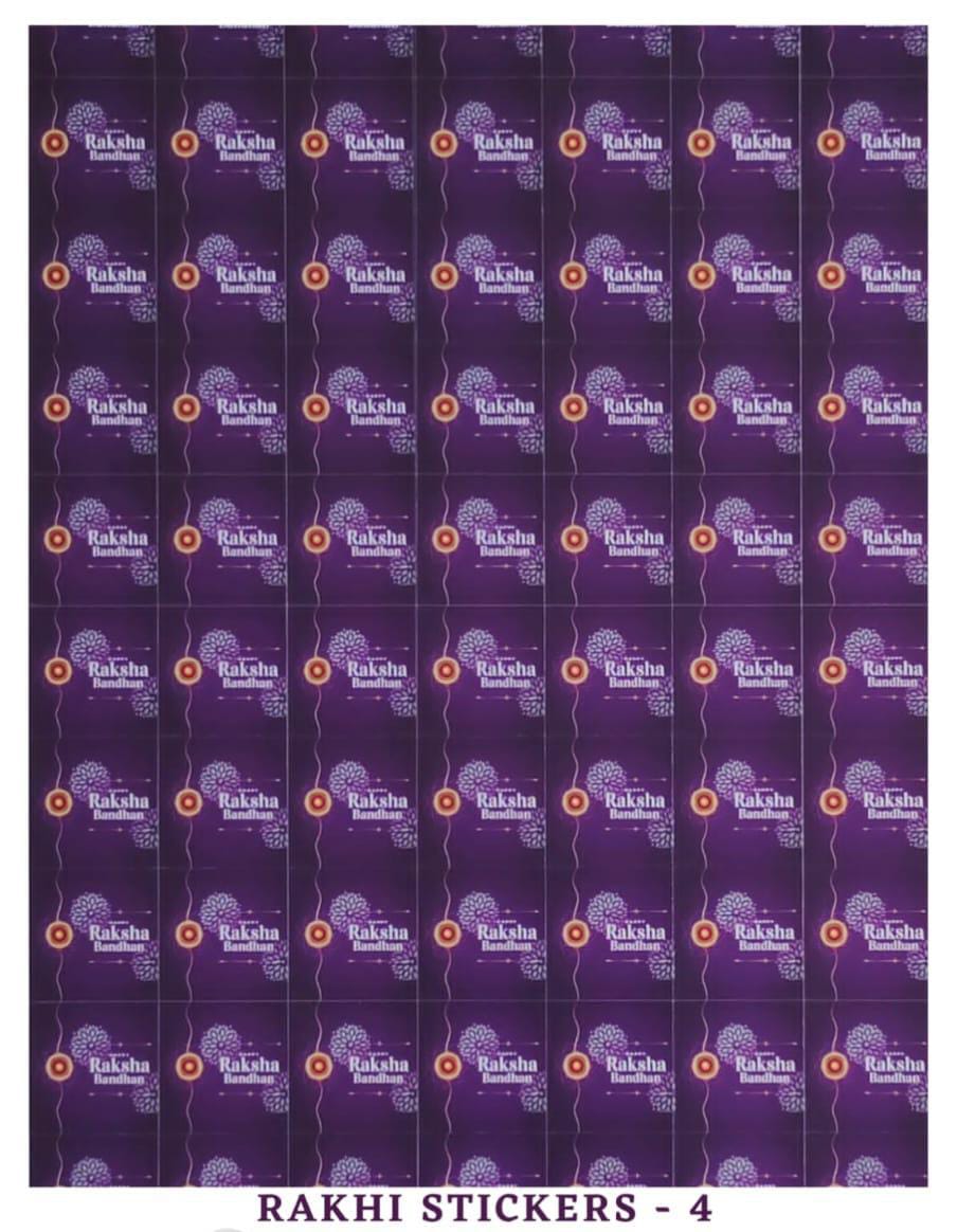 Rakshabandhan Sticker 70 pcs purple