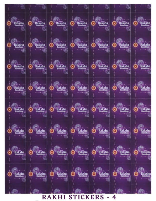 Rakshabandhan Sticker 70 pcs  purple