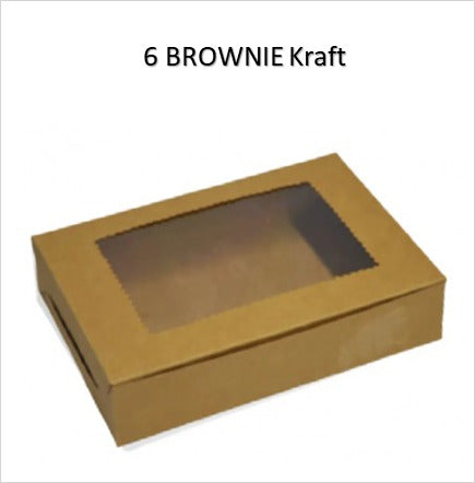 Brownie Box Kraft 6pcs-10 PC PACK
