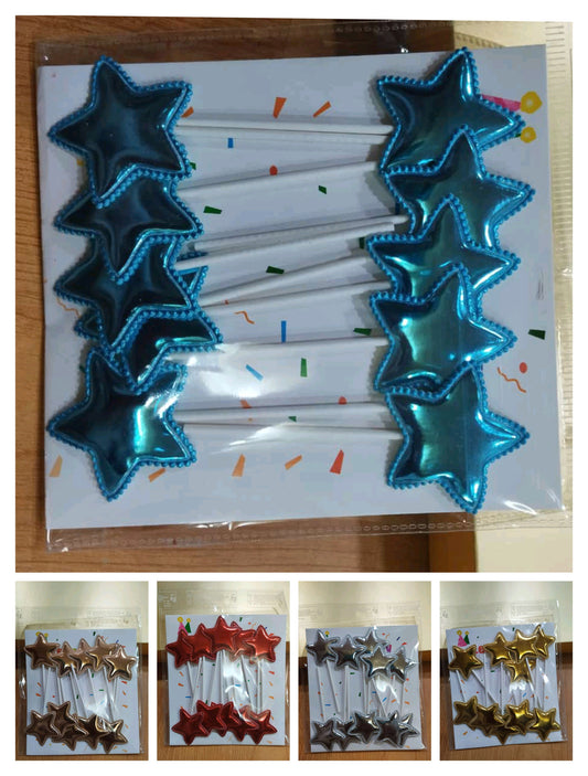 Foam Star Topper -10 PC's pack - Assorted Pack of 5