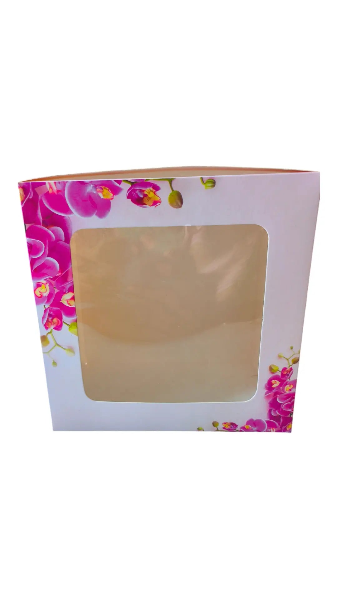 Cake Box Window 8*8*5 Pink Floral 10 PCS PACK