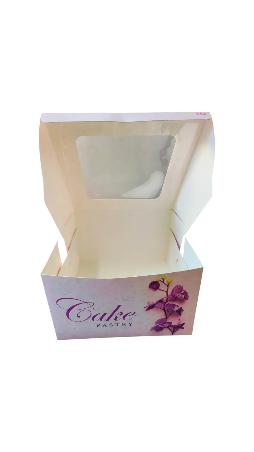 Cake Box Window 8*8*5 Pink Floral 10 PCS PACK