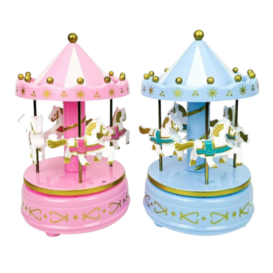 Musical Rotating Carousel Combo 2 PC's (Blue+Pink)