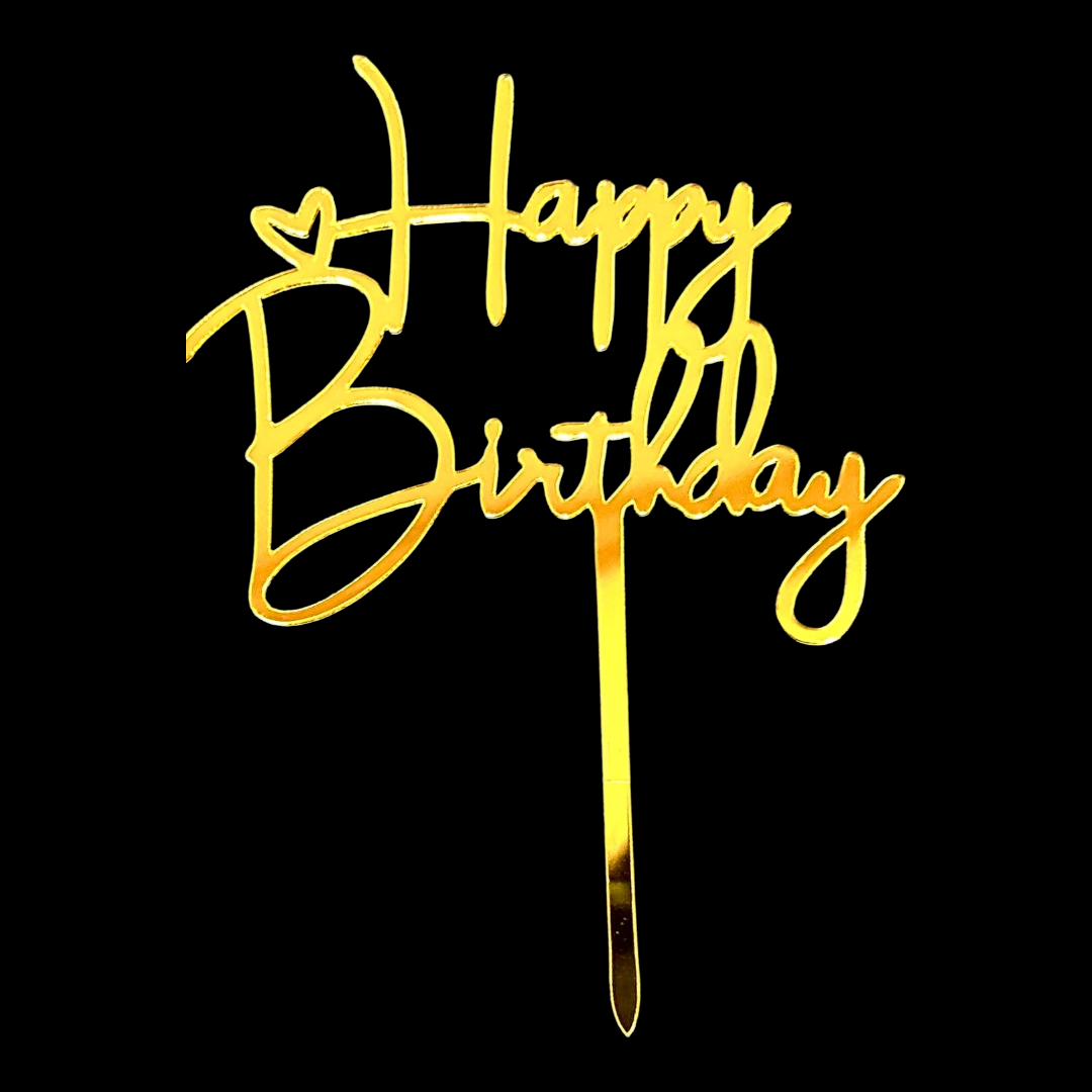 Happy Birthday Acrylic Topper 5''#3