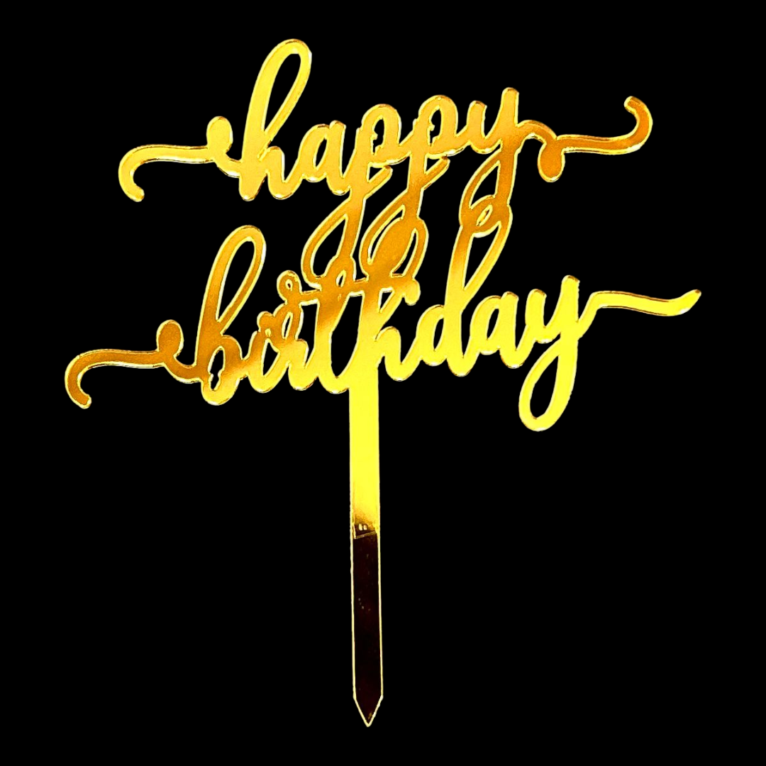 Happy Birthday Acrylic Topper 5''#13