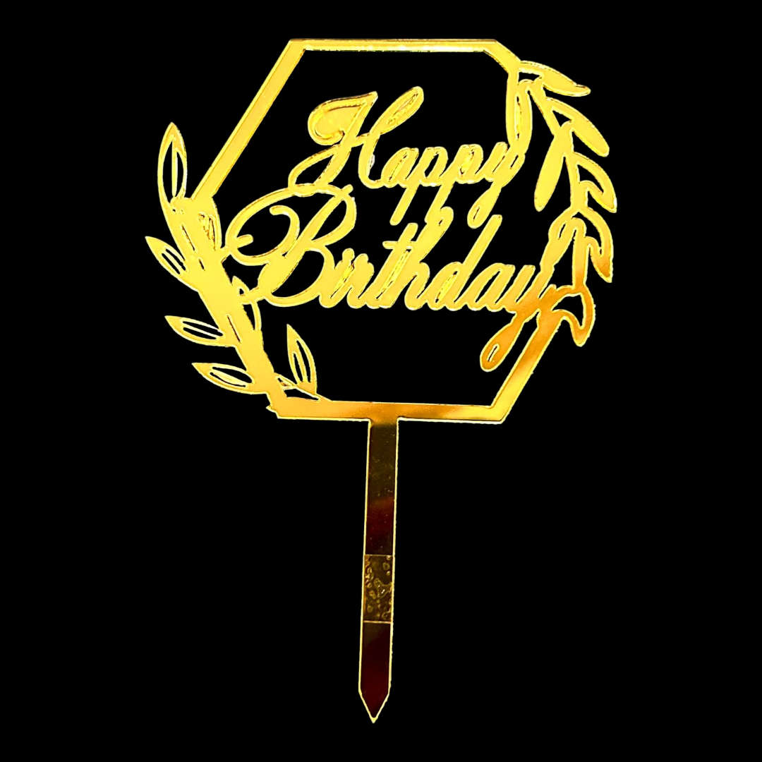 Happy Birthday Acrylic Topper 5''#20