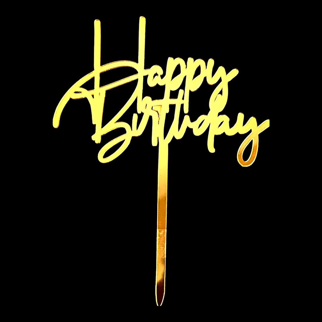 Happy Birthday Acrylic Topper 5''#24