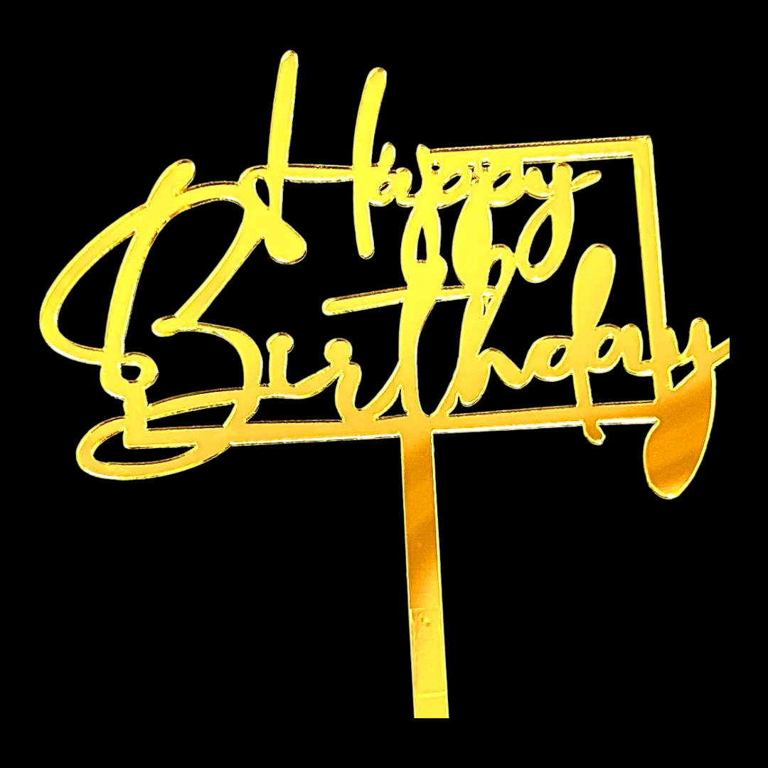 Happy Birthday Acrylic Topper 5''#1