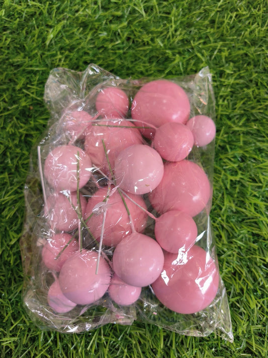 Faux Ball Multisize 20 pcs pack Pink