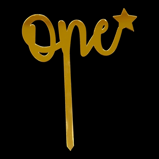 Acrylic Cake Topper One #5