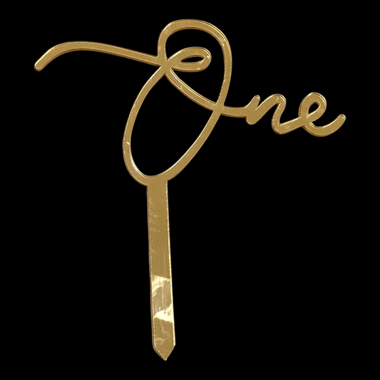 Acrylic Cake Topper One #9