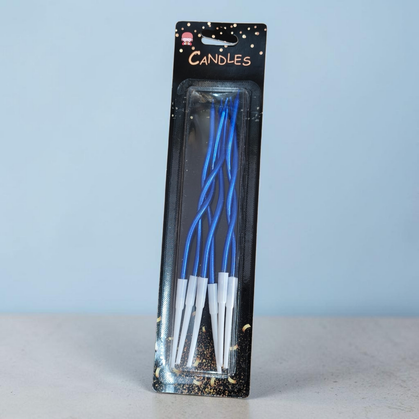 Spiral Candle ,6 pcs Pack , Blue Colour