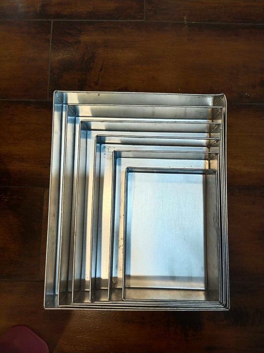 RECTANGULAR CAKE TIN MOULD SET 5*7*2 to 14*12*2