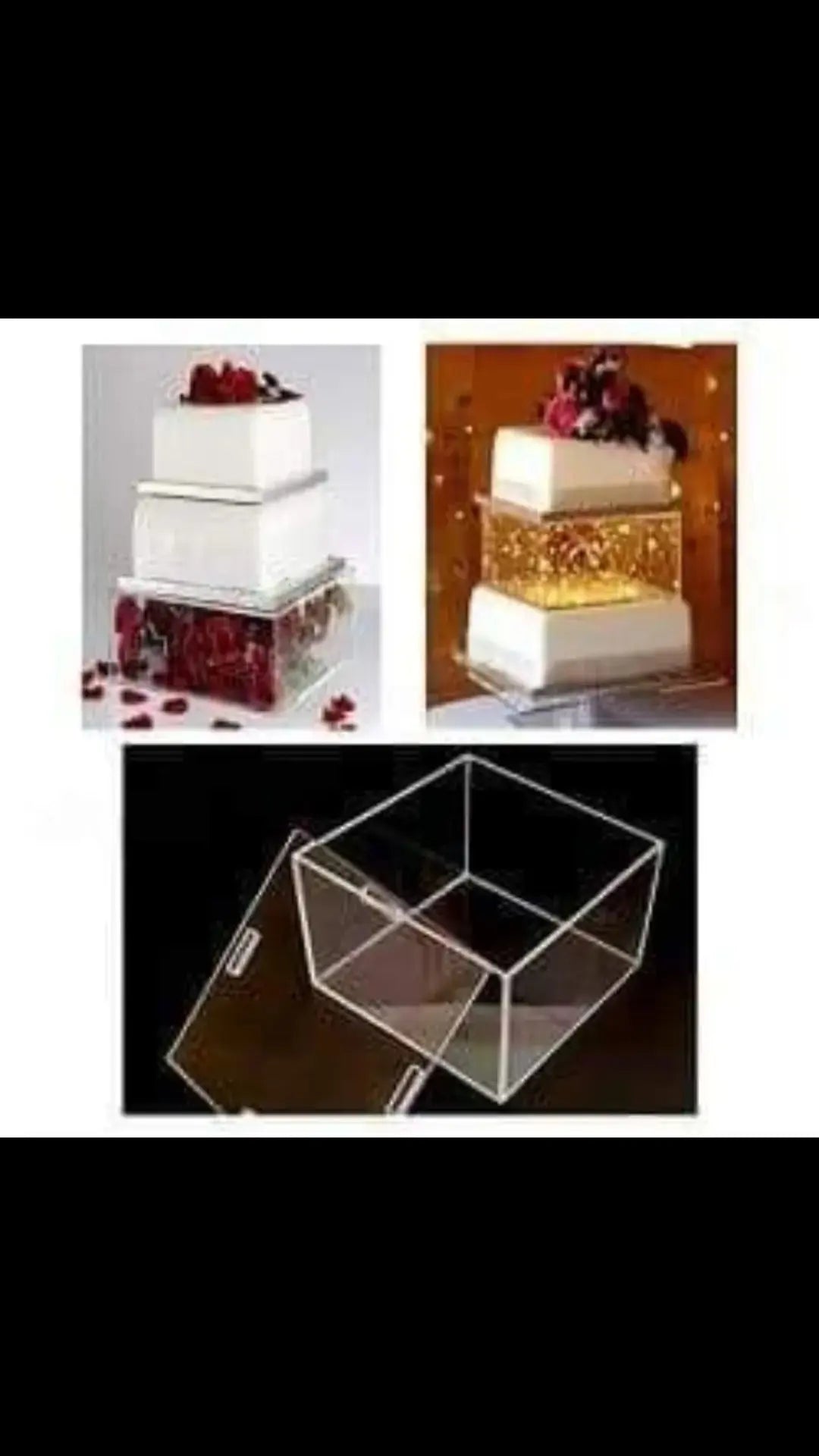 Acrylic Cake Spacer Stand Square 6*4