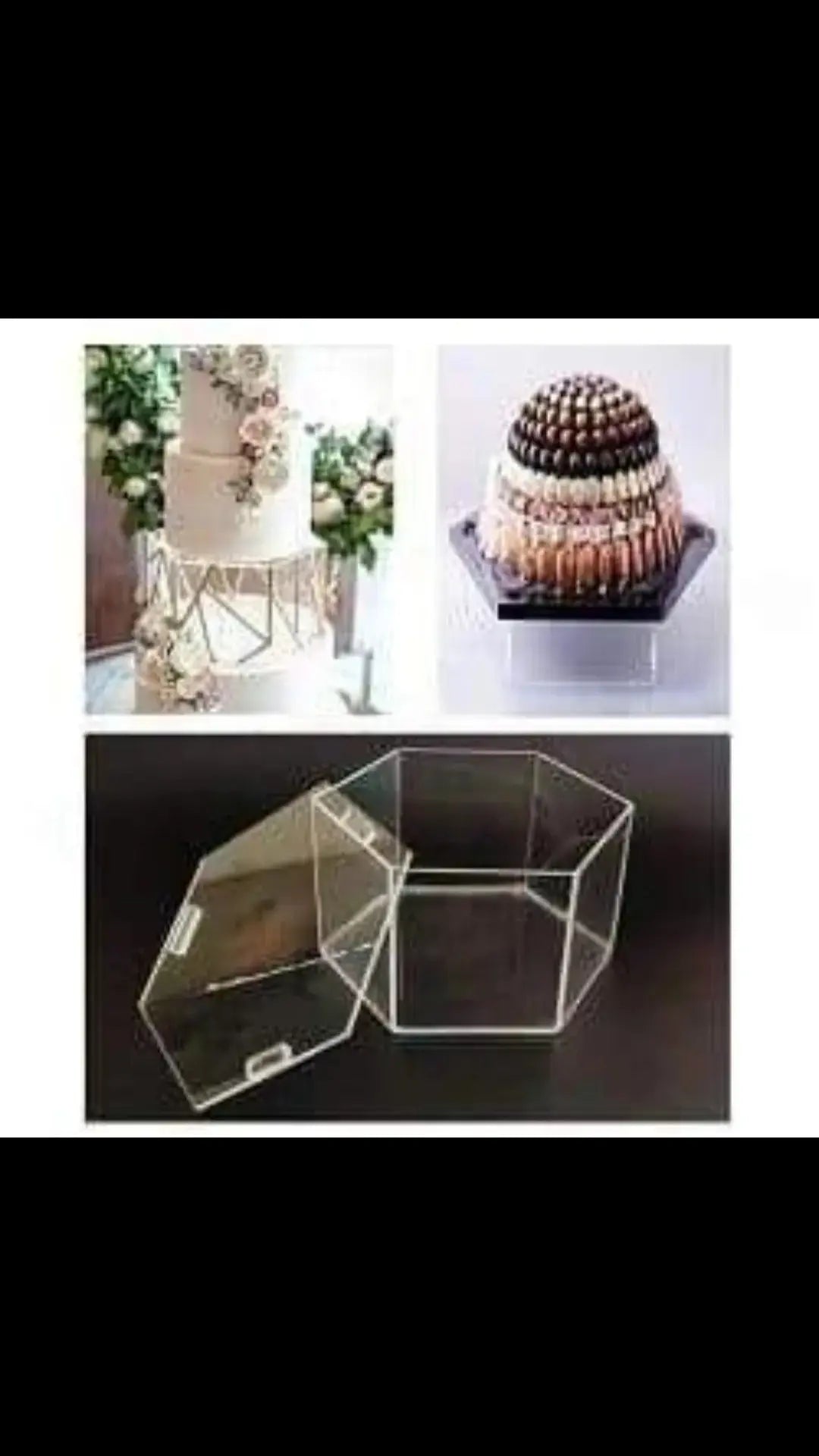 Acrylic Cake Spacer Stand Hexagon 6*4