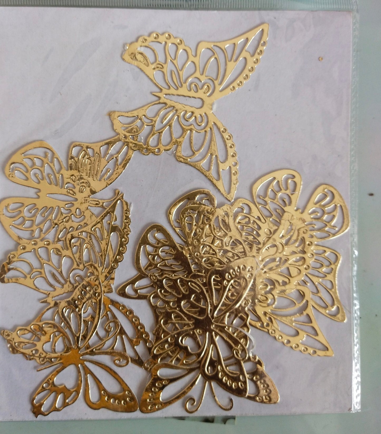 GOLD PAPER BUTTERFLY 10PCS PACK