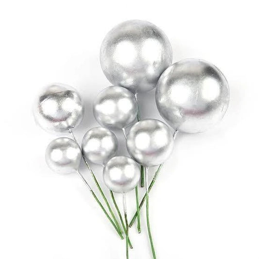 Imported Faux Ball Silver 20 pcs Pack