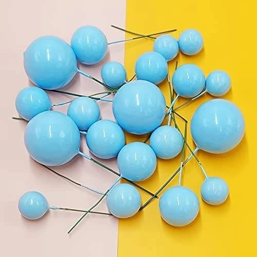 Faux Ball Sky Blue 20 pcs Pack