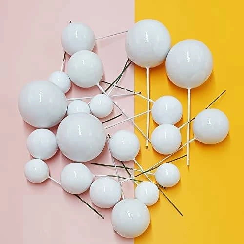 Faux Ball White 20 pcs Pack