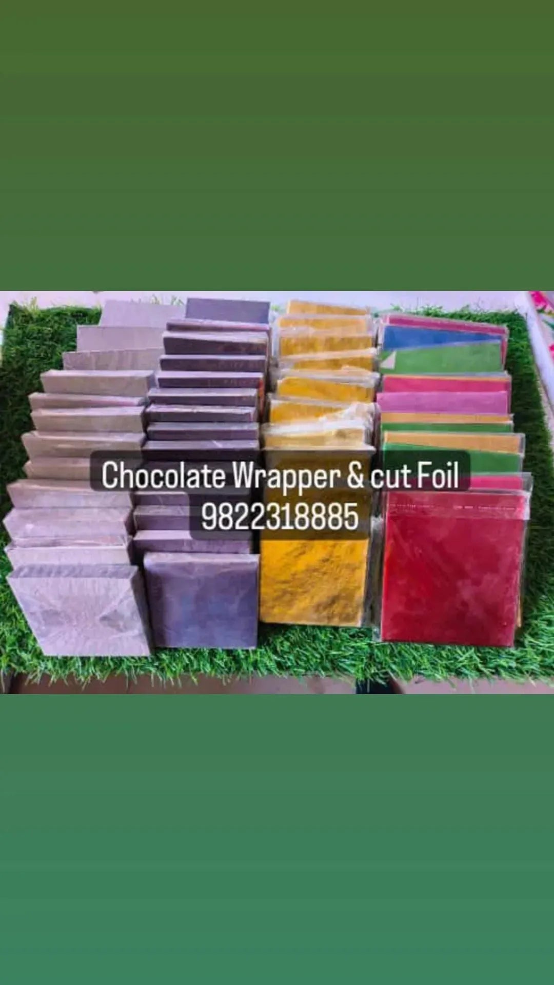 CHOCOLATE CUT FOIL WRAPPER SIZE 9*9 CM