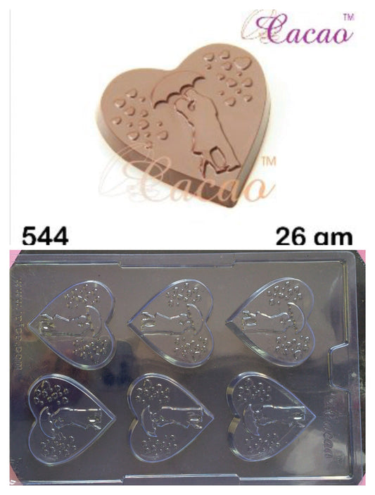 CACAO PVC MOULD HEART 544