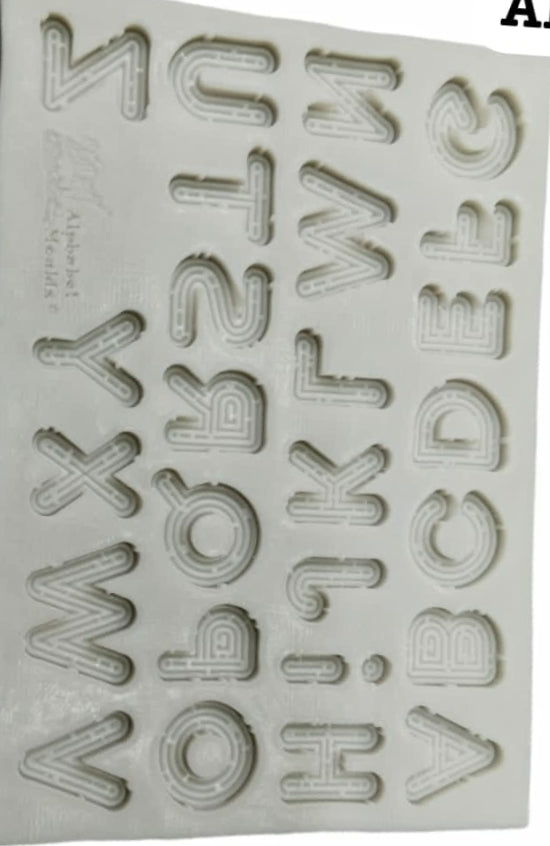 SILICON FONDANT ALPHABET MOULD