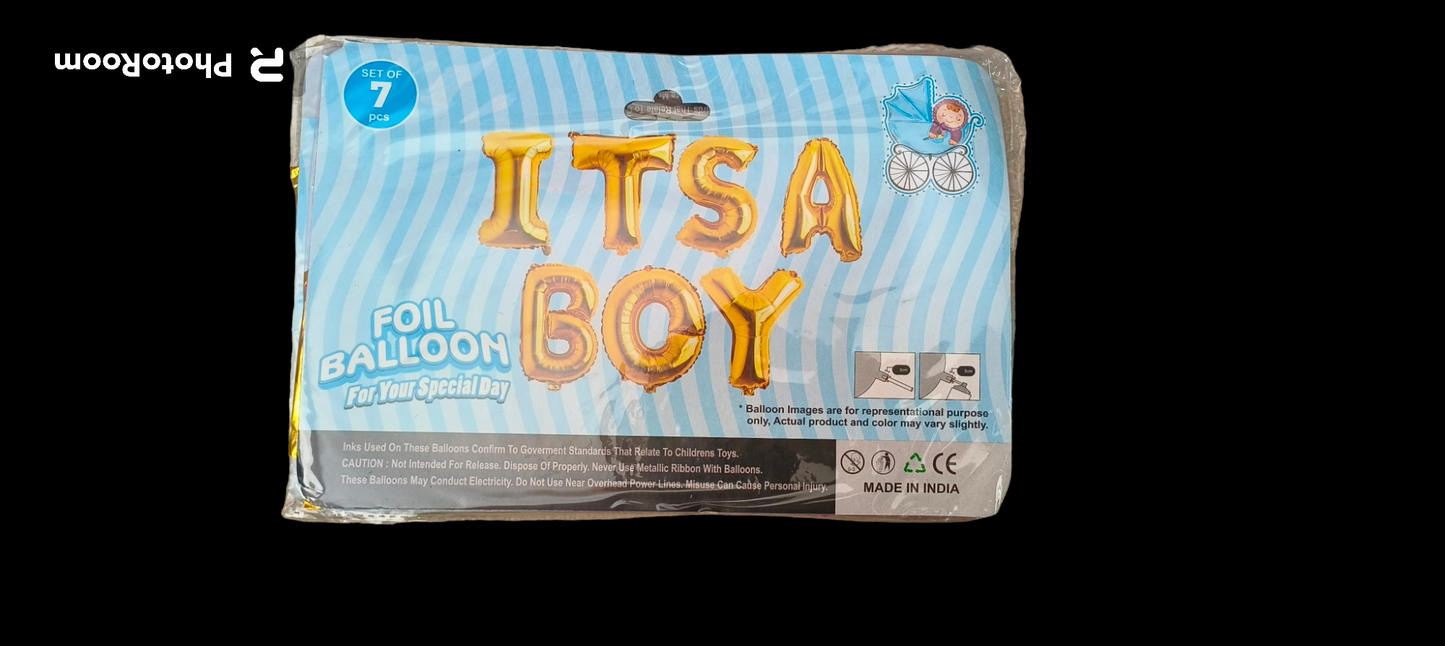 BABY SHOWER FOIL BALLOON SET IT'S BOY