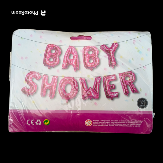 BABY SHOWER FOIL BALLOON SET PINK