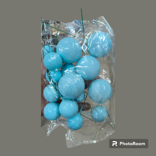 Faux Ball Multisize 20 pcs  sky Blue