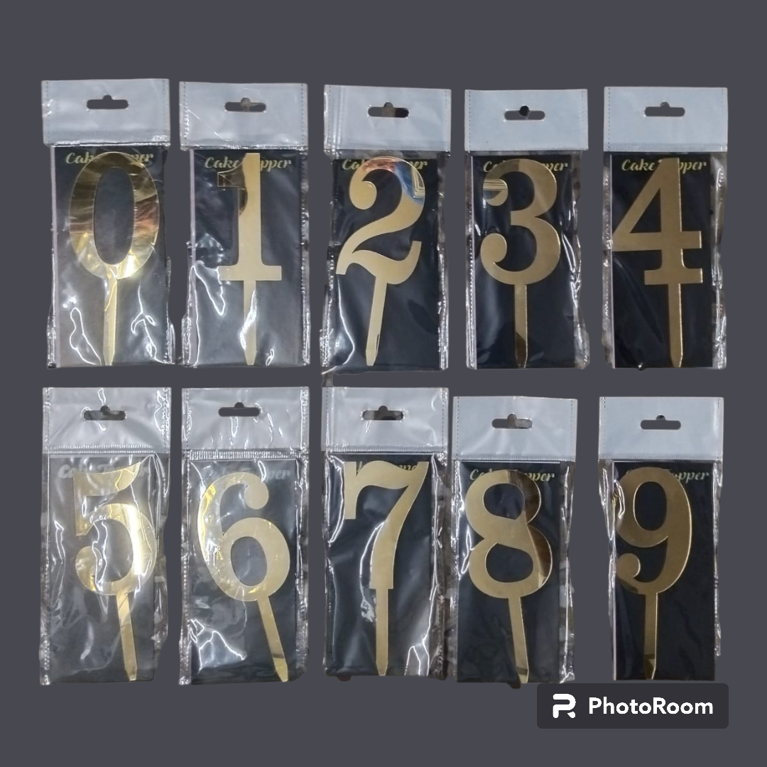 ACRYLIC NUMBER TOPPER 0