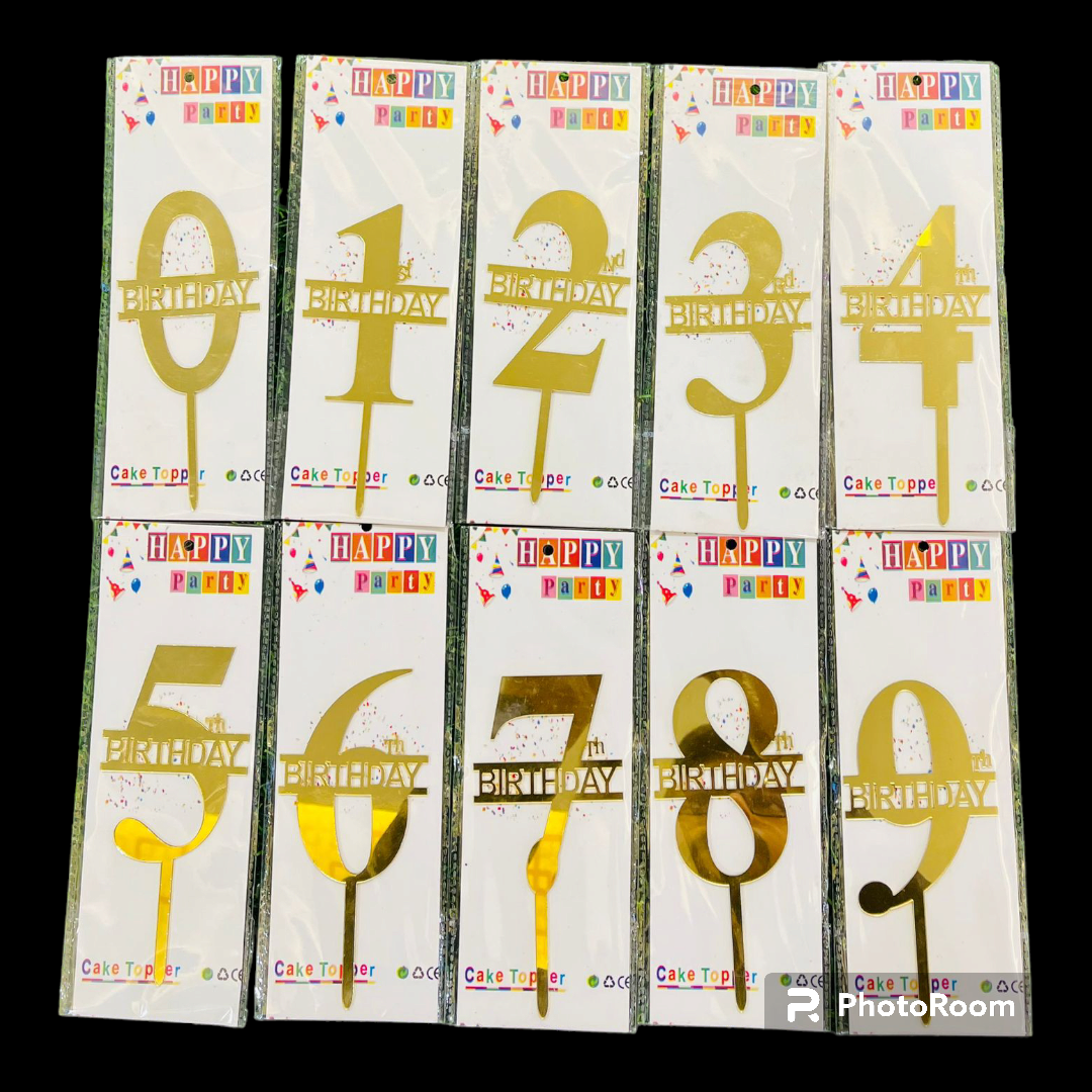 ACRYLIC NUMBER TOPPER HAPPY BIRTHDAY 5