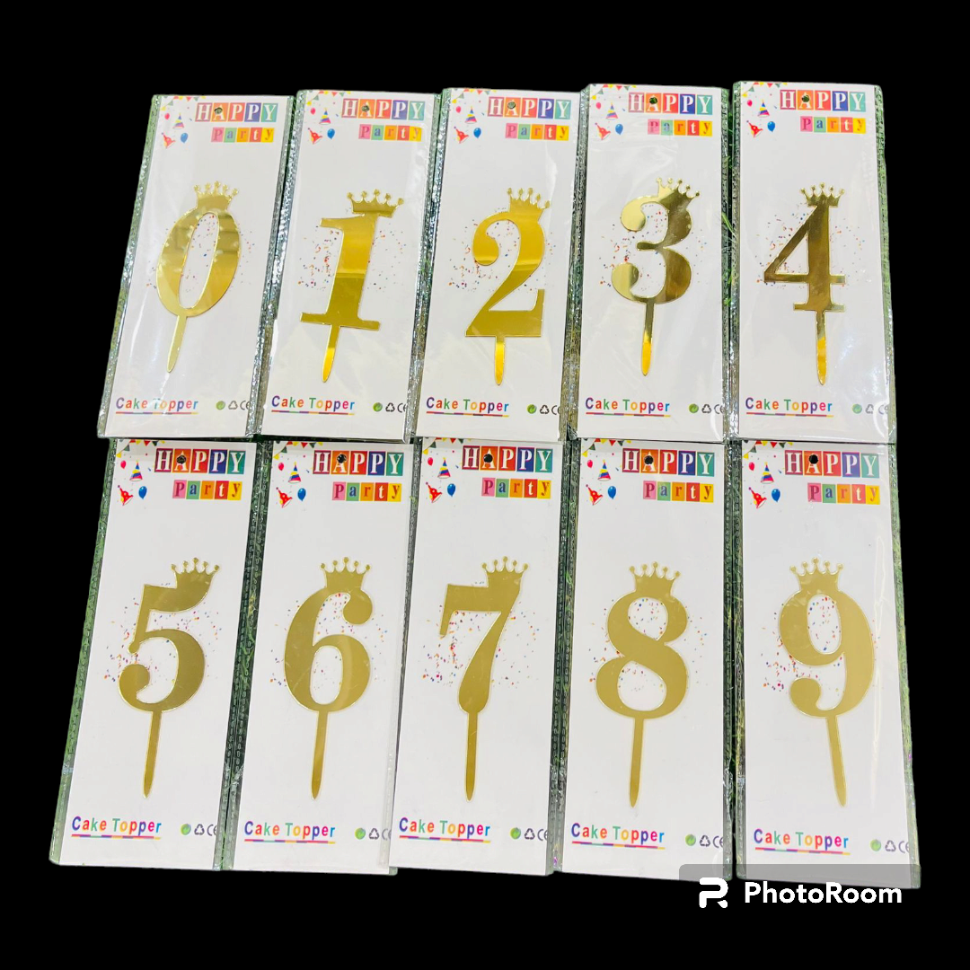 ACRYLIC NUMBER TOPPER CROWN 2