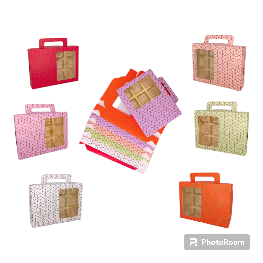 12 CAVITY HANDLE CHOCOLATE BOX ONLY- 10 PCS PACK