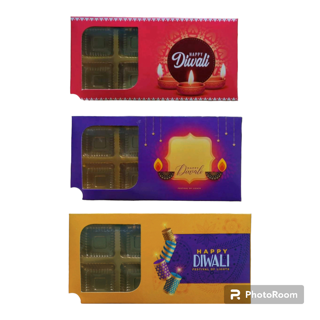 8 CAVITY CHOCOLATE BOX WITH CAVITY- 10 PCS PACK