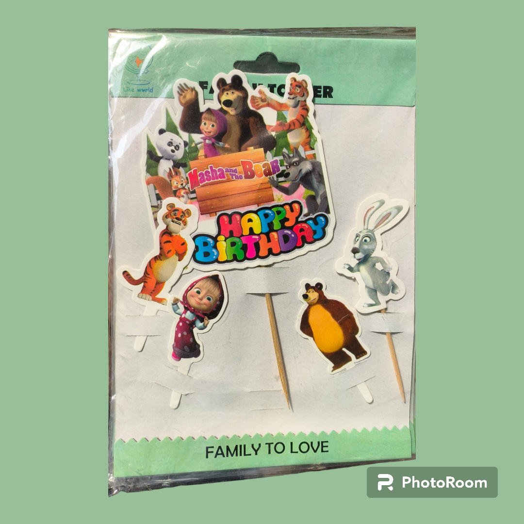 FAMILY THEME PAPER TOPPER MASHA BEAR