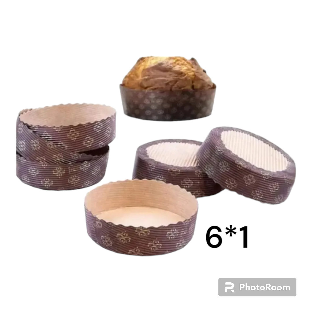 Bake & Serve Cake Mould Round Brown 6*1- 10 PCS PACK