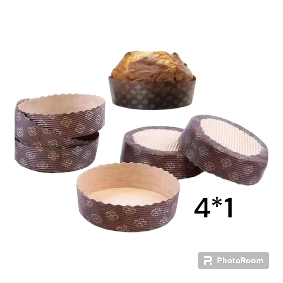 Bake & Serve Cake Mould Round Brown 4*1 -10 PCS PACK